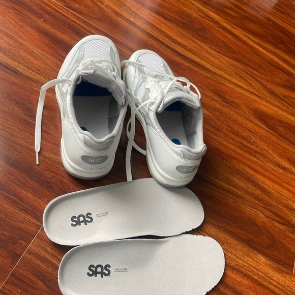 SAS women's Tour Mesh lace-up sneakers white leather walking shoes Size 6.5 - Picture 7 of 14